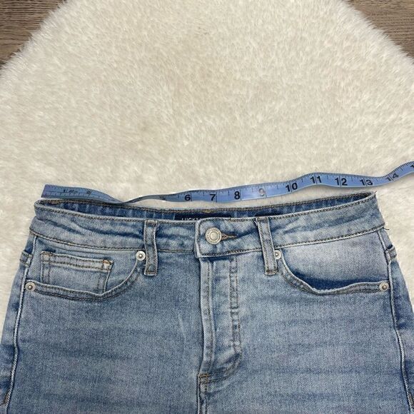 Lucky Brand High Rise Shorts Embroidered Rainbow Clover Leaf Sz 2 26 Short Raw H - Picture 5 of 7